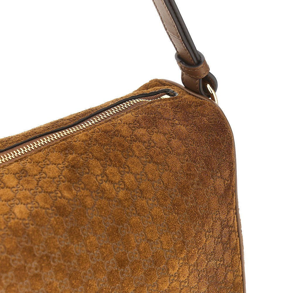 Suede medium 'Gucci Half Horsebit' bag