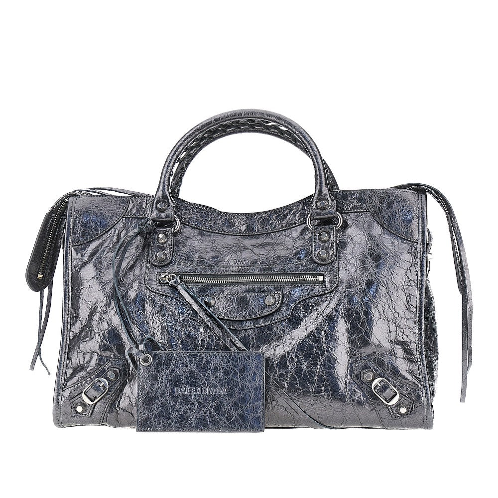 Metallized Arena leather M 'Le City' bag