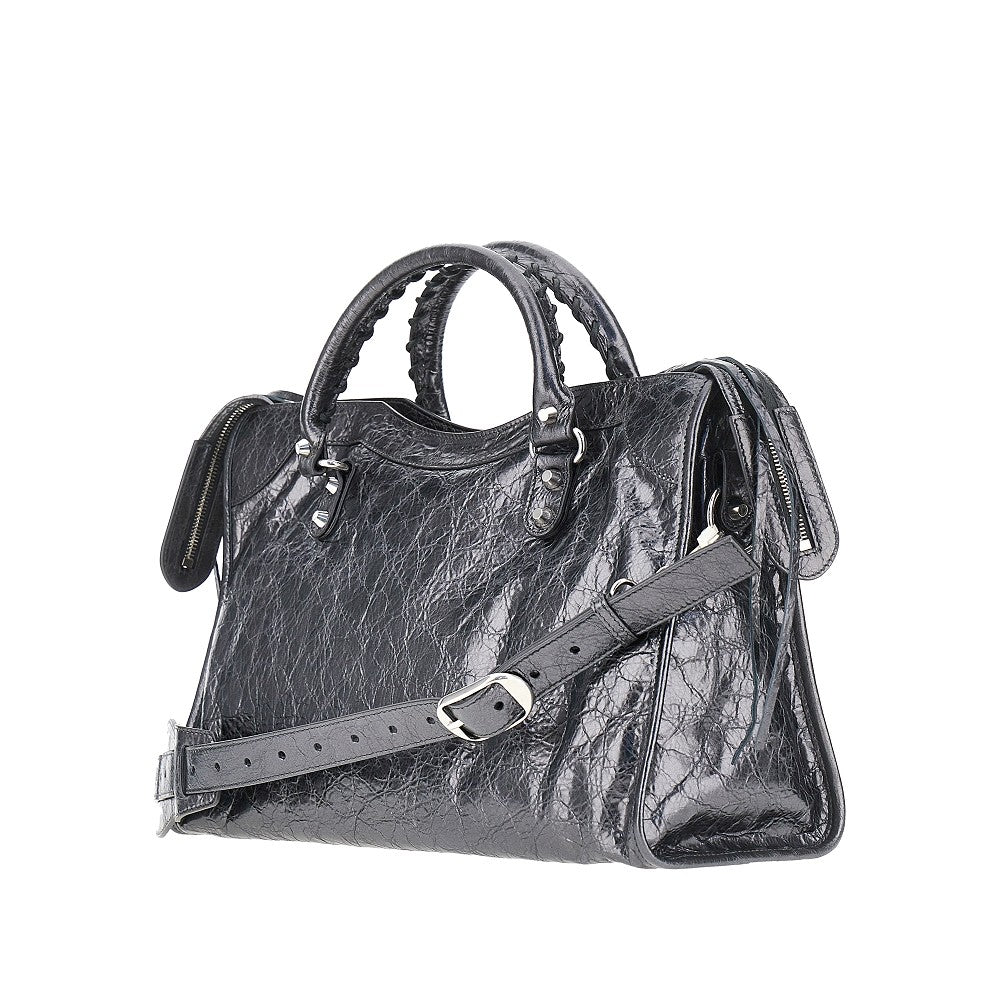 Metallized Arena leather M 'Le City' bag