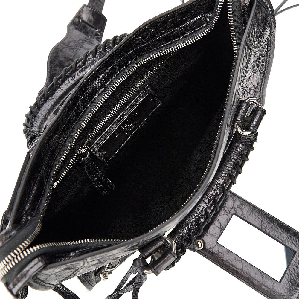 Metallized Arena leather small 'Le City' bag