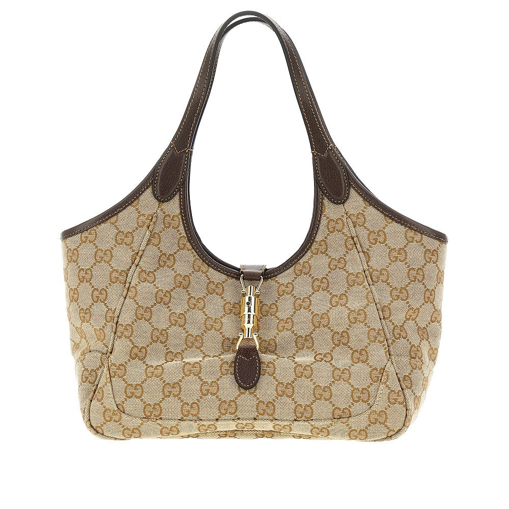 Borsa 'Mercato' piccola in tessuto GG e pelle