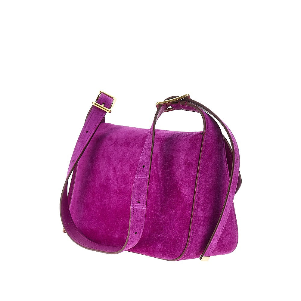 Suede leather medium 'Clicca' shoulder bag