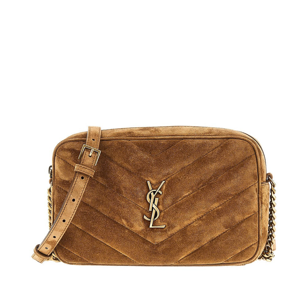 Camera bag 'Loulou' in suede matelassé