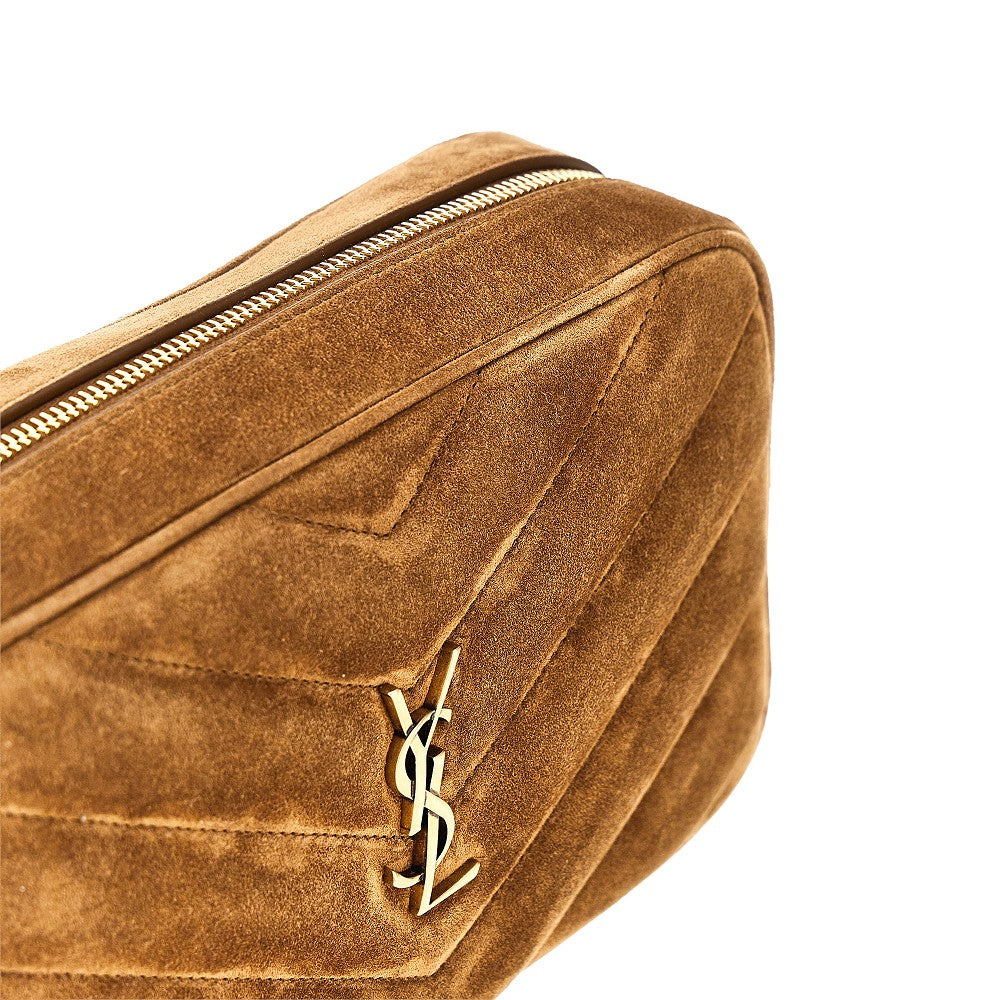 Camera bag 'Loulou' in suede matelassé
