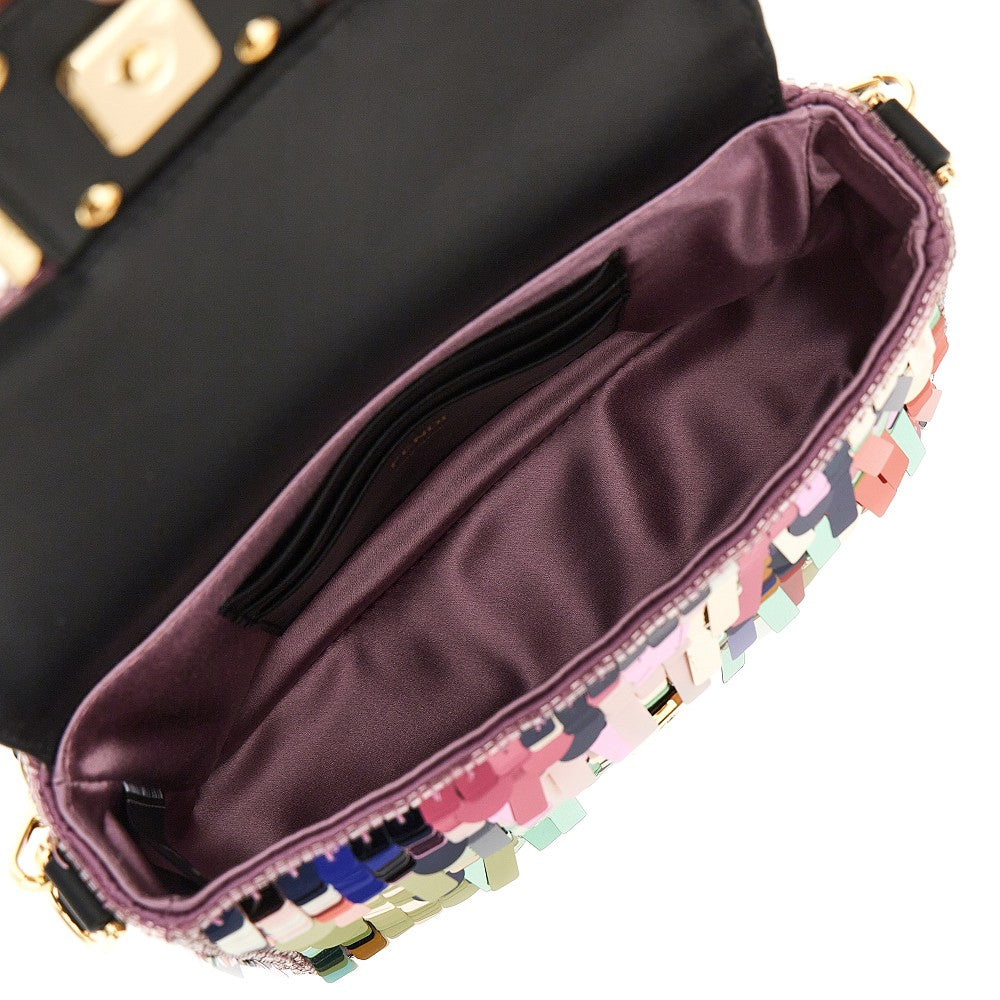 Borsa 'Baguette' mini in paillettes