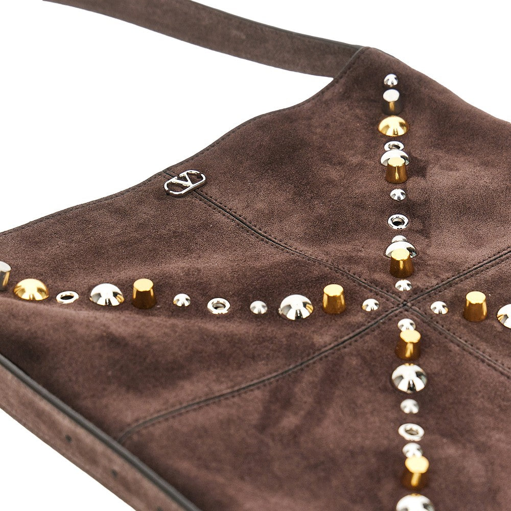 'Nellcôte' suede leather shoulder bag