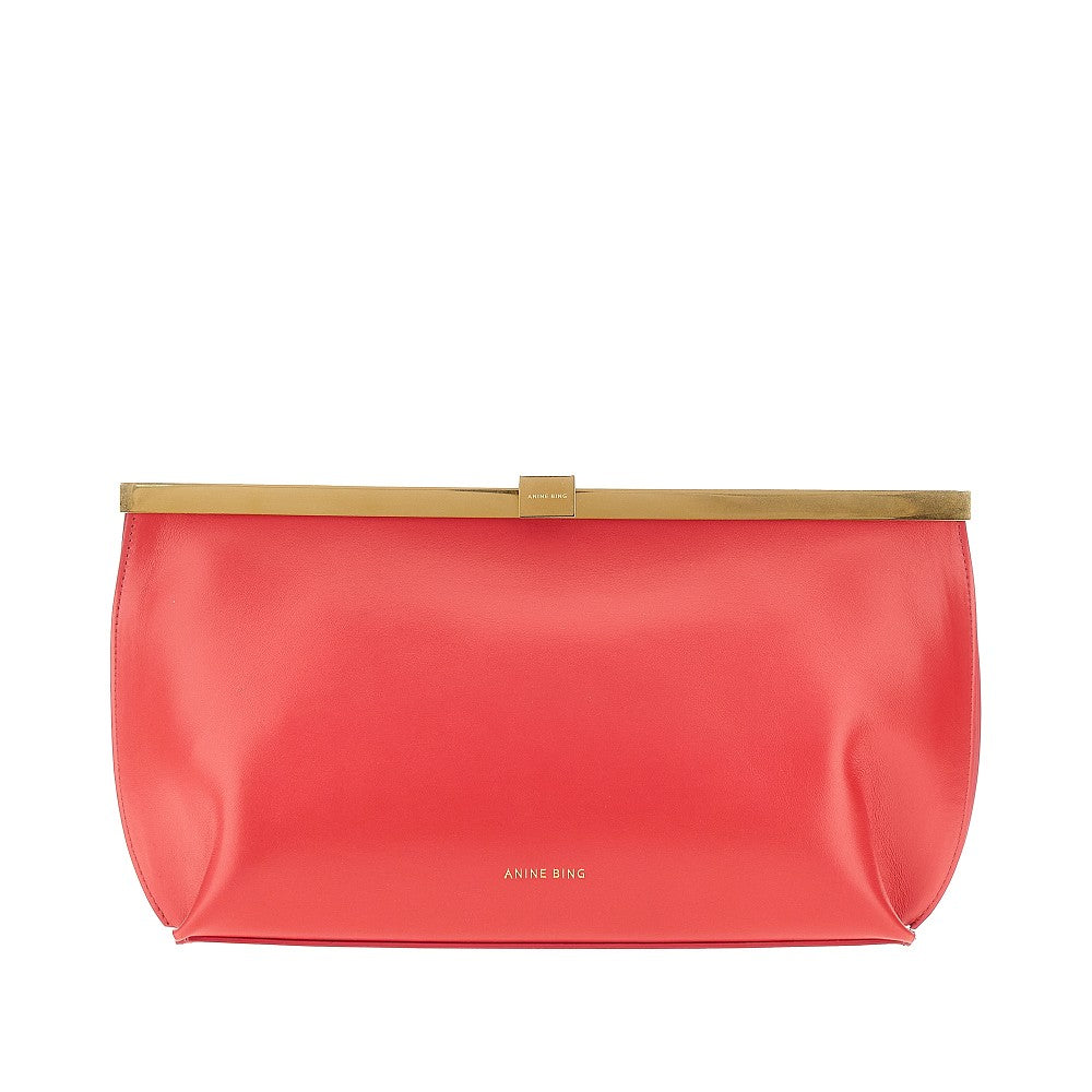 'Anine' leather clutch