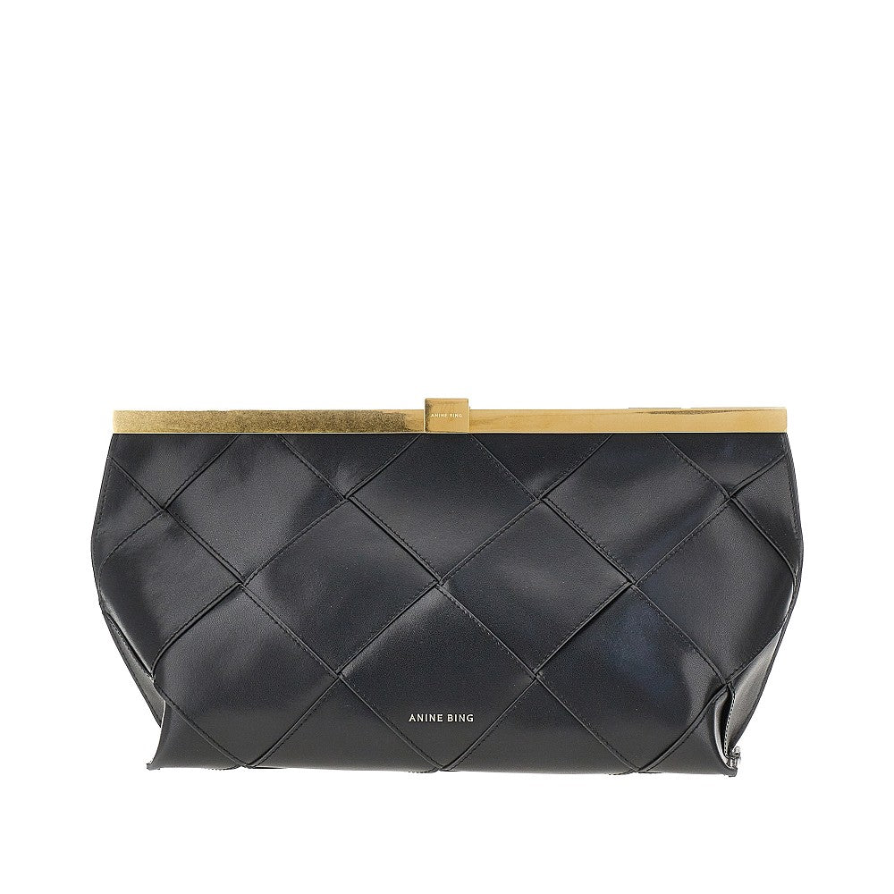 Clutch 'Anine' in pelle intrecciata