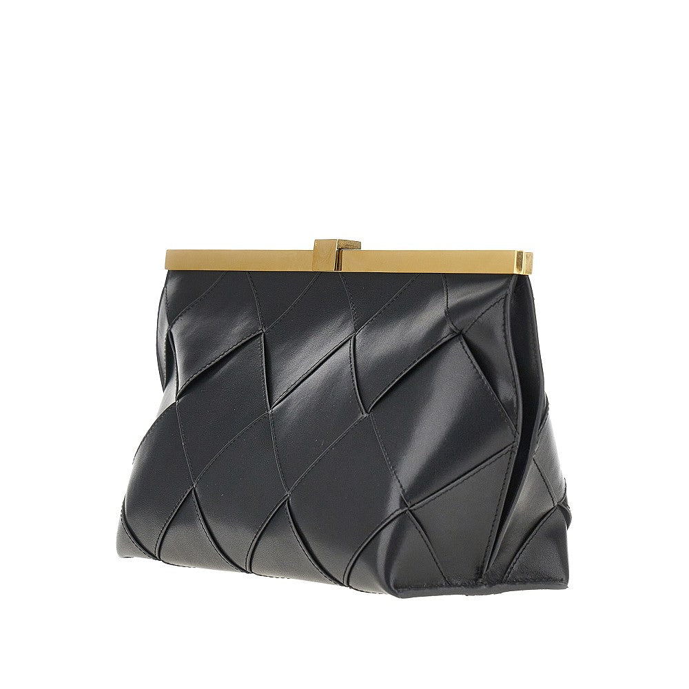 Clutch 'Anine' in pelle intrecciata