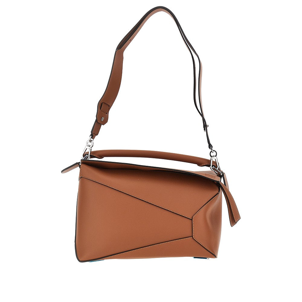 Leather medium 'Puzzle Edge' bag