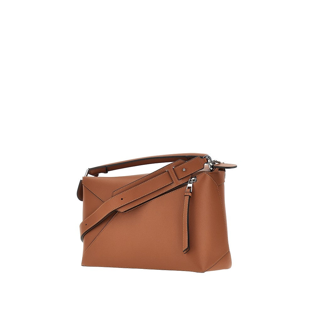 Leather medium 'Puzzle Edge' bag