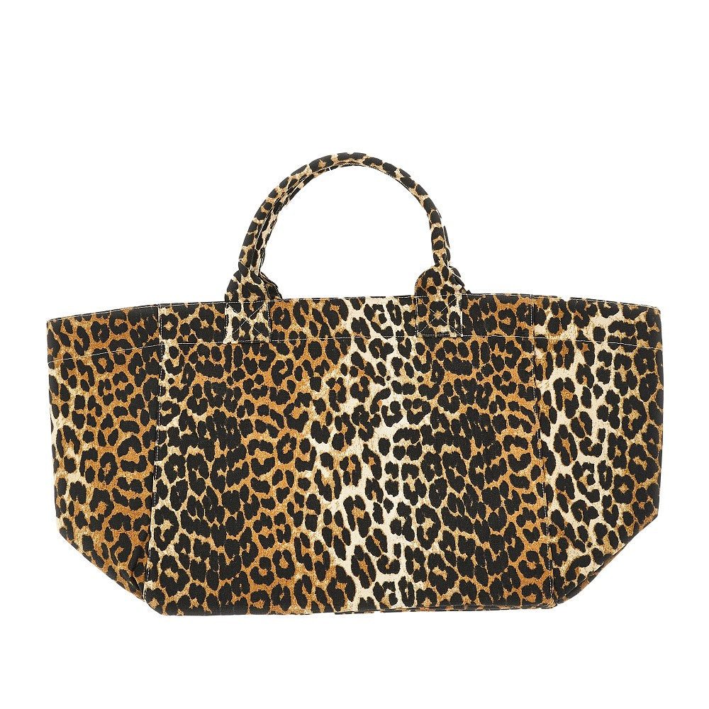 Tote bag XXL in tela leopardata