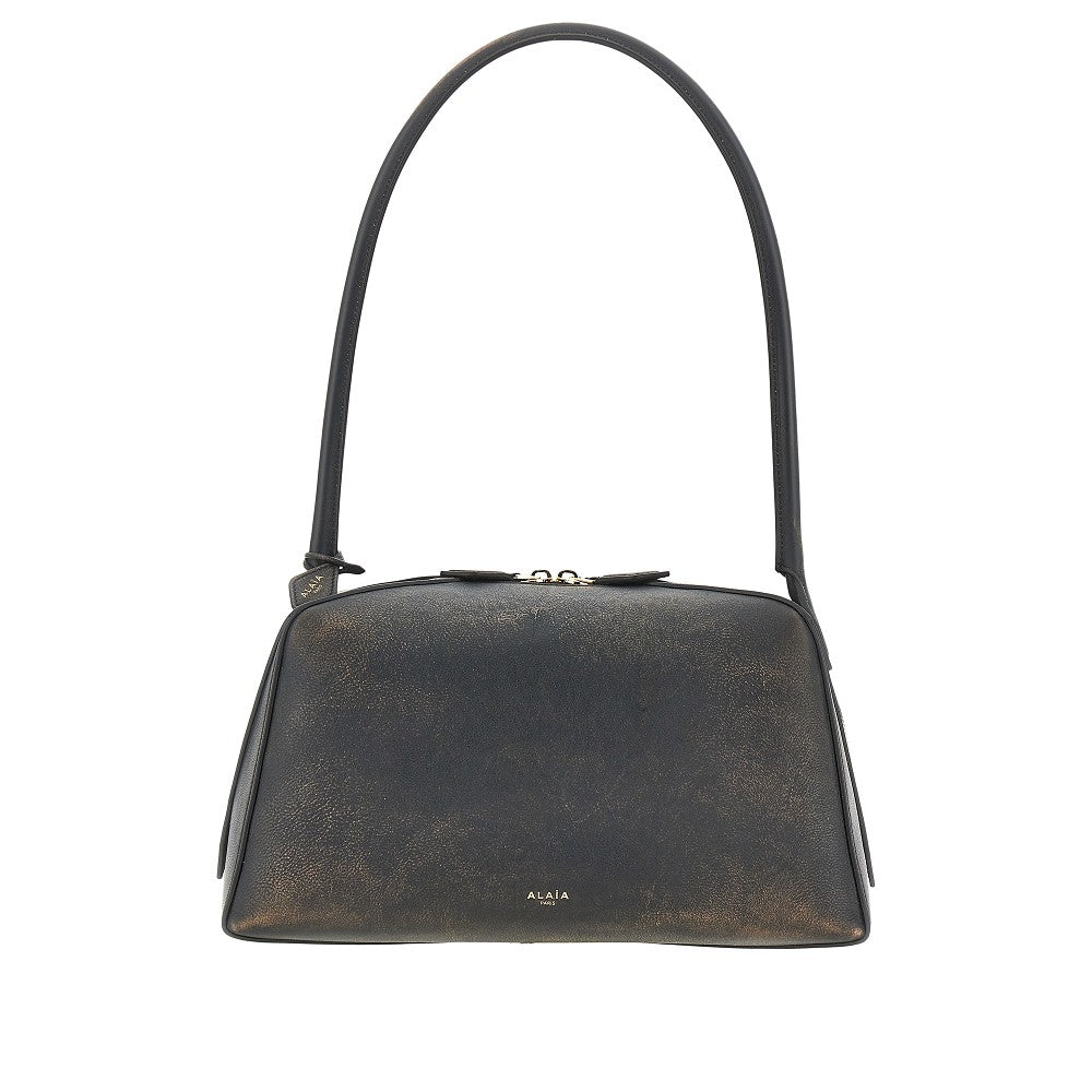 'Le Bouledogue' vintage effect leather bag