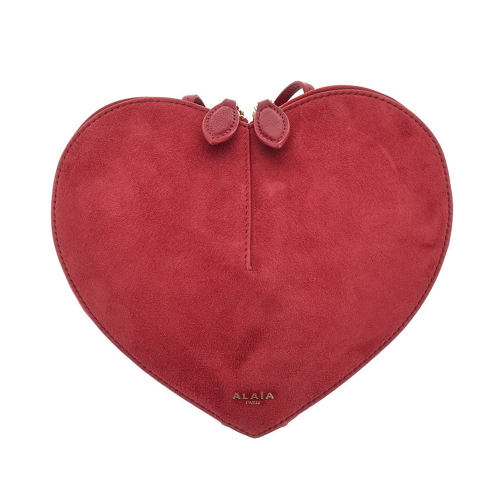 Borsa 'Le Coeur' in pelle scamosciata