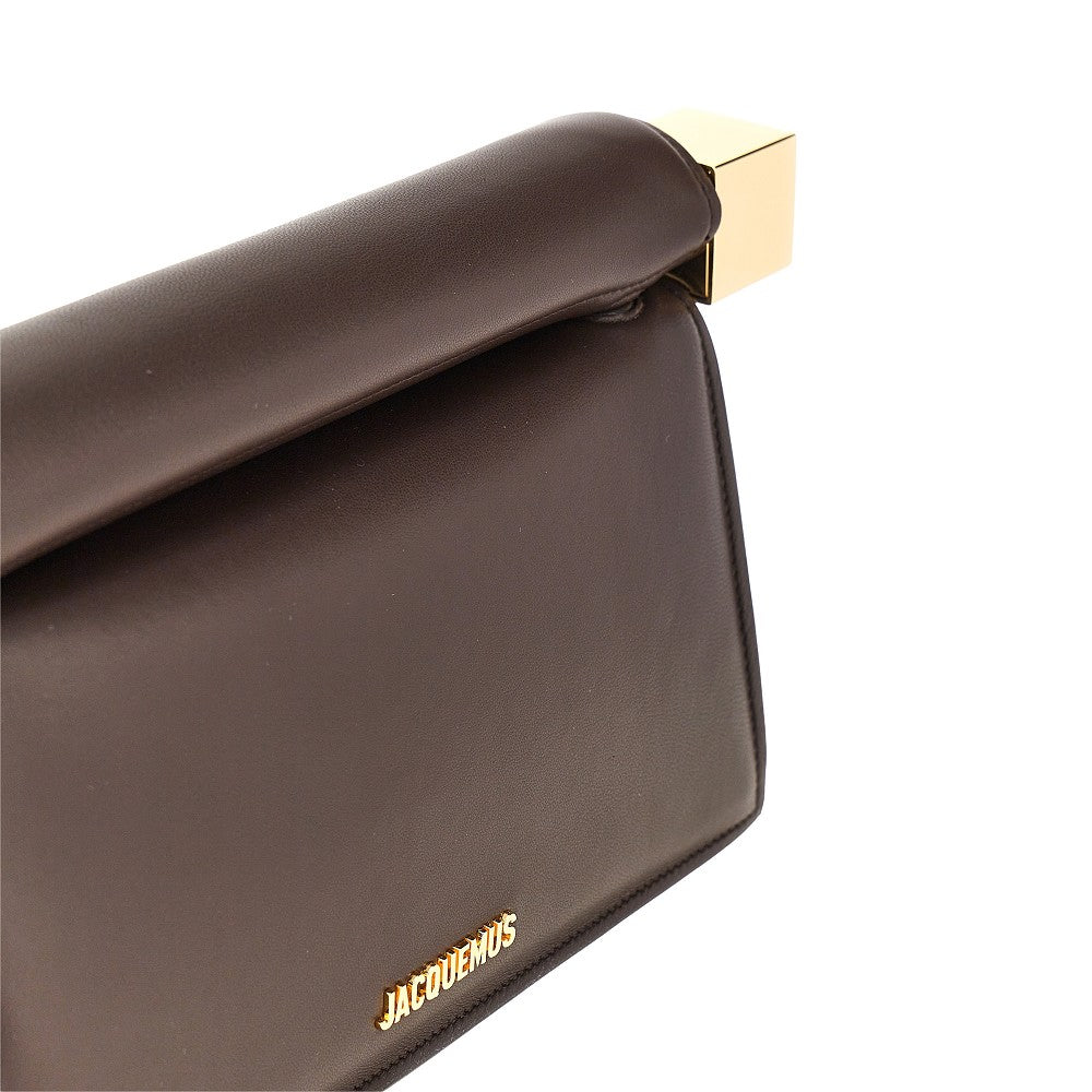 Nappa leather 'Rond Carré' clutch