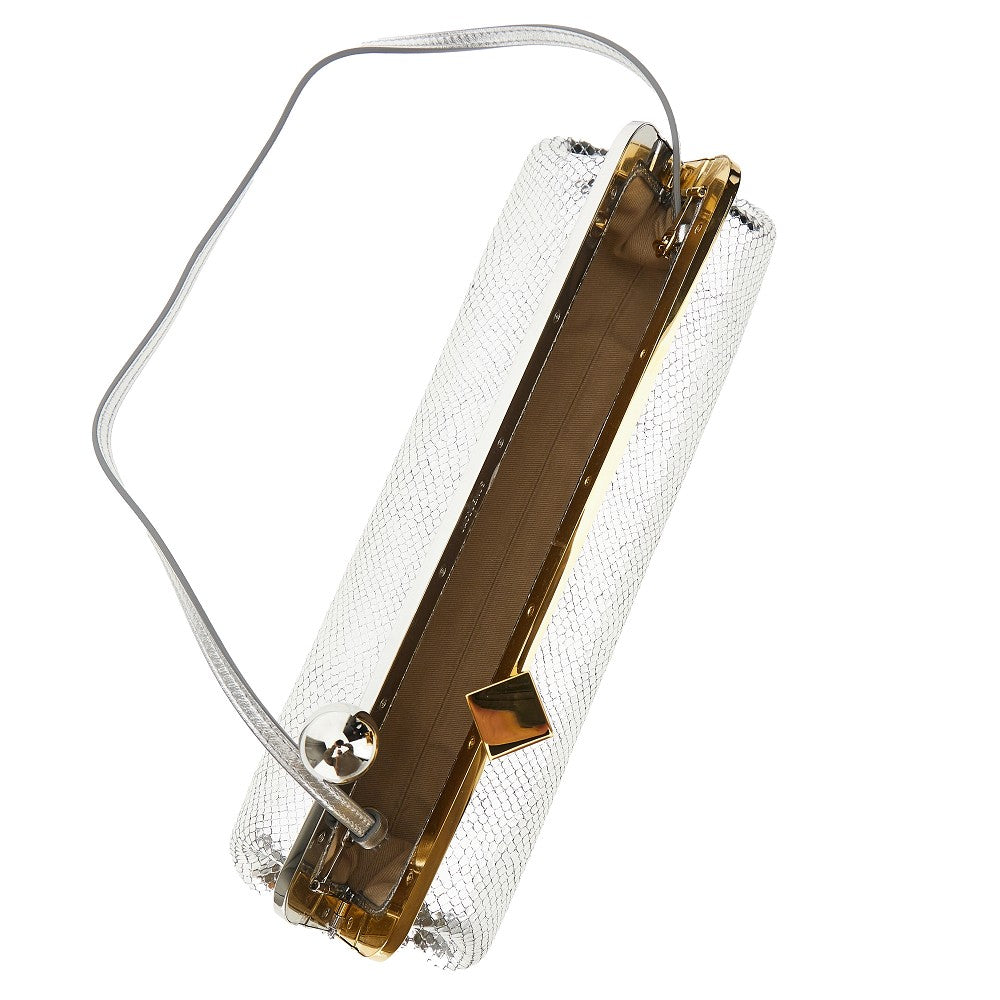 Pochette 'Salon' in pelle metallizzata