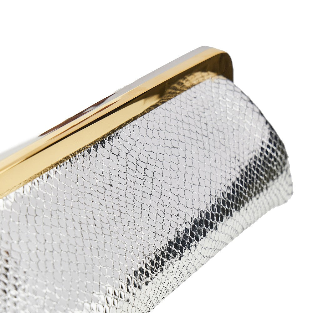 Metallic leather 'Salon' pouch