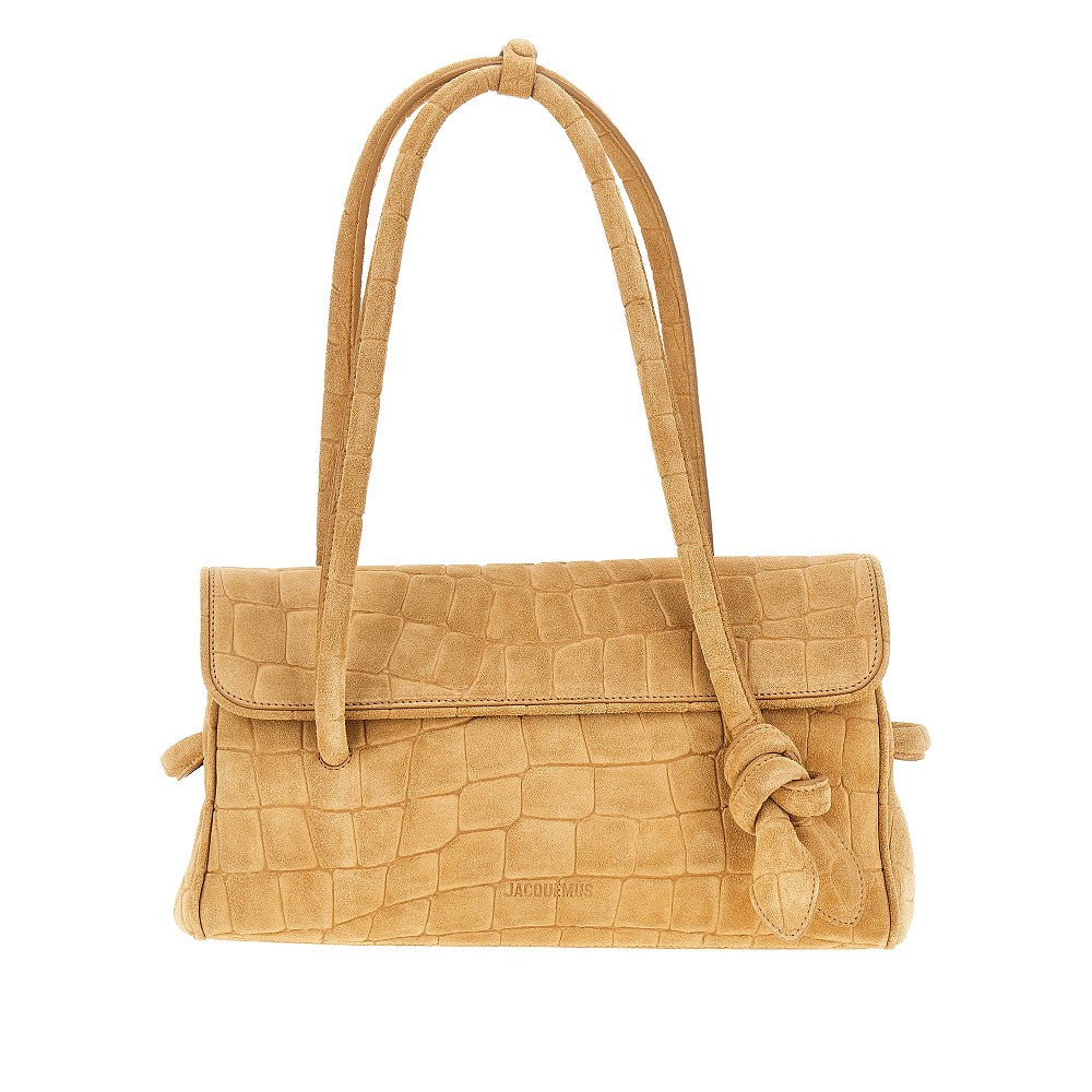 Embossed suede leather 'Turismo Long' bag