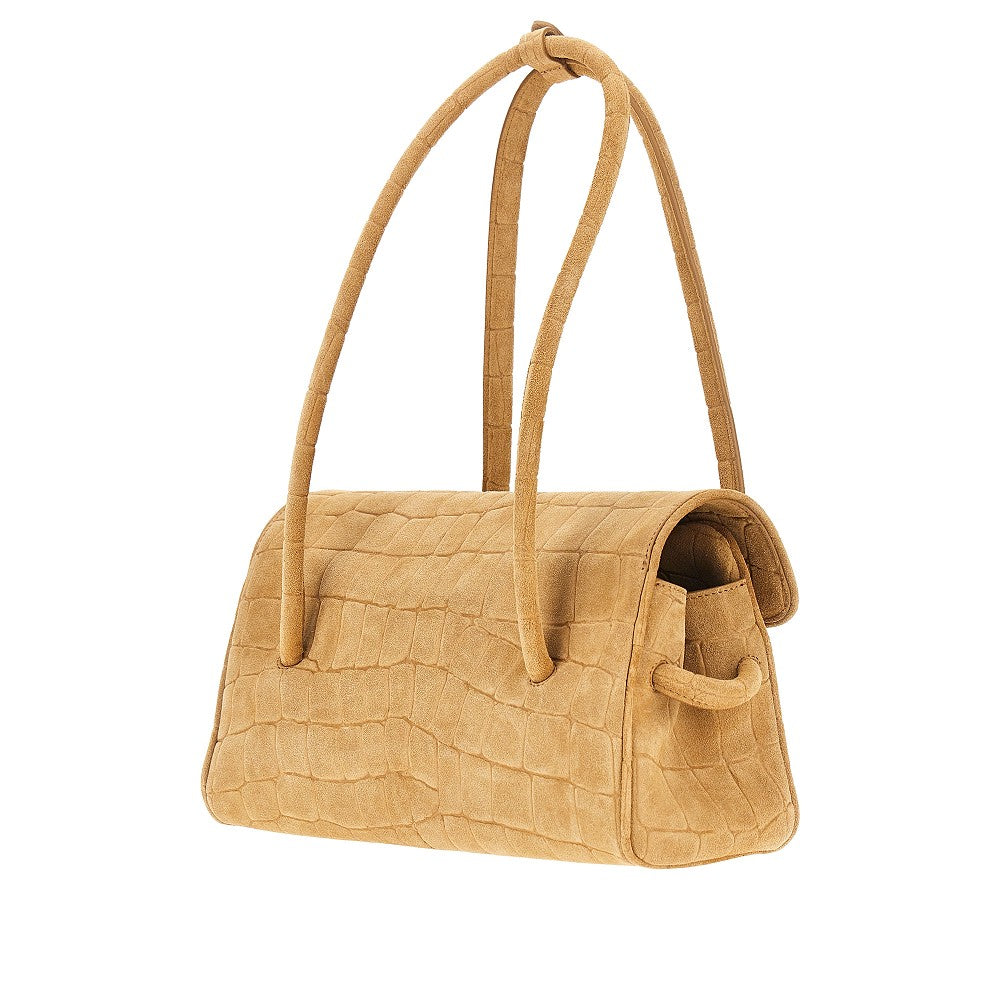 Embossed suede leather 'Turismo Long' bag