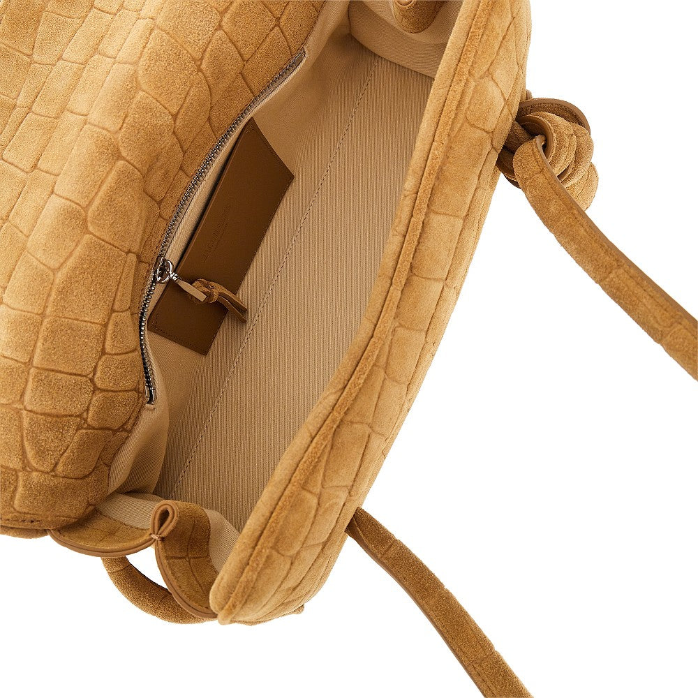 Embossed suede leather 'Turismo Long' bag