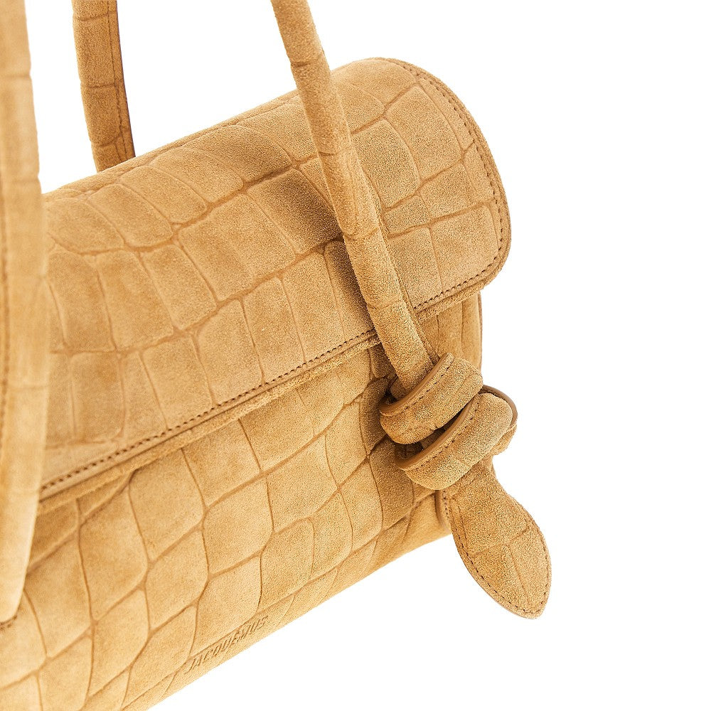 Embossed suede leather 'Turismo Long' bag