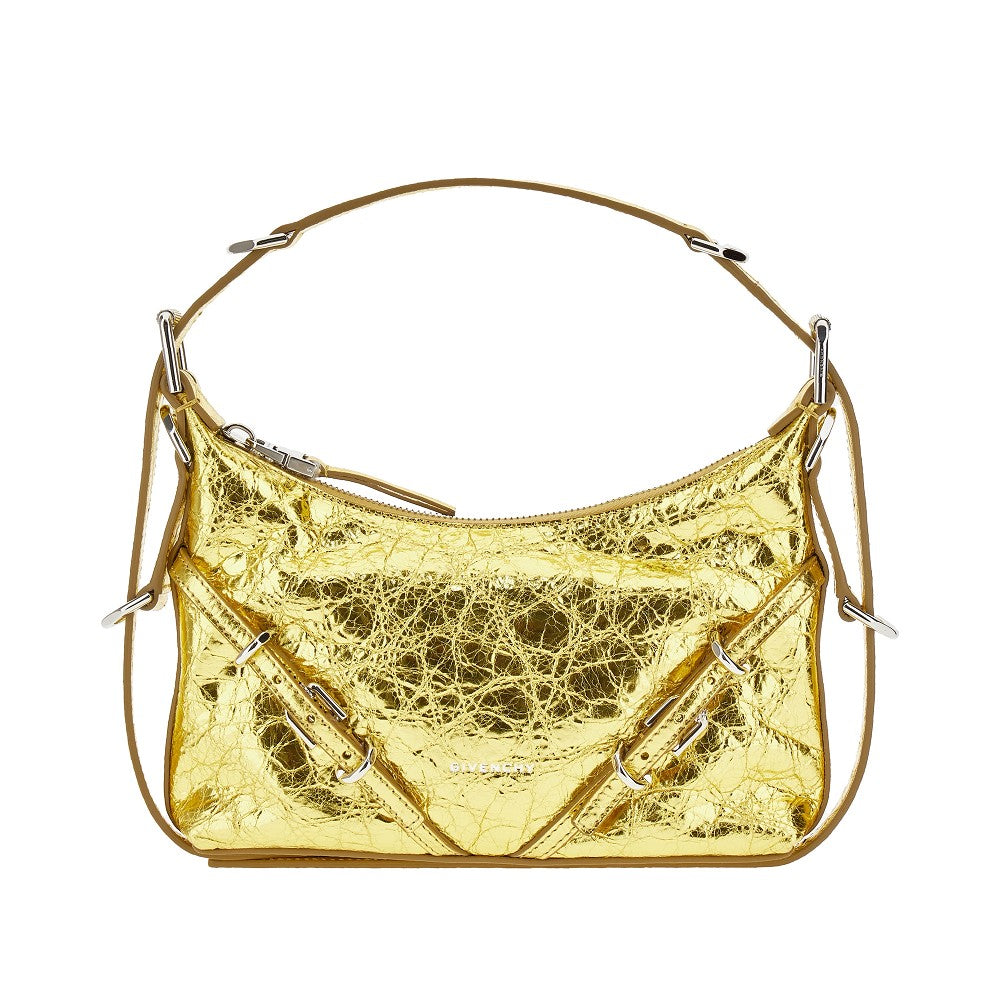 Mini Voyou laminated leather bag
