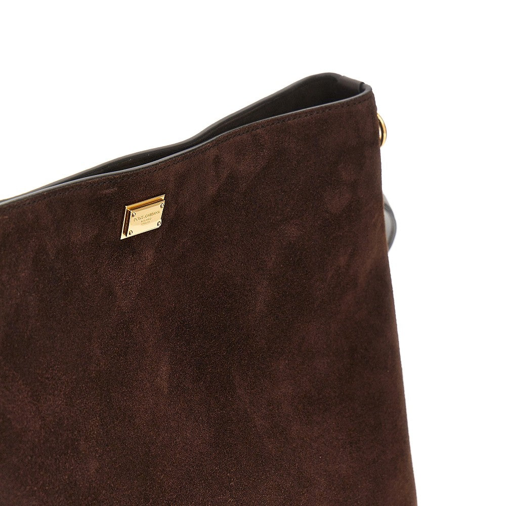 'Vittoria' suede leather big bag