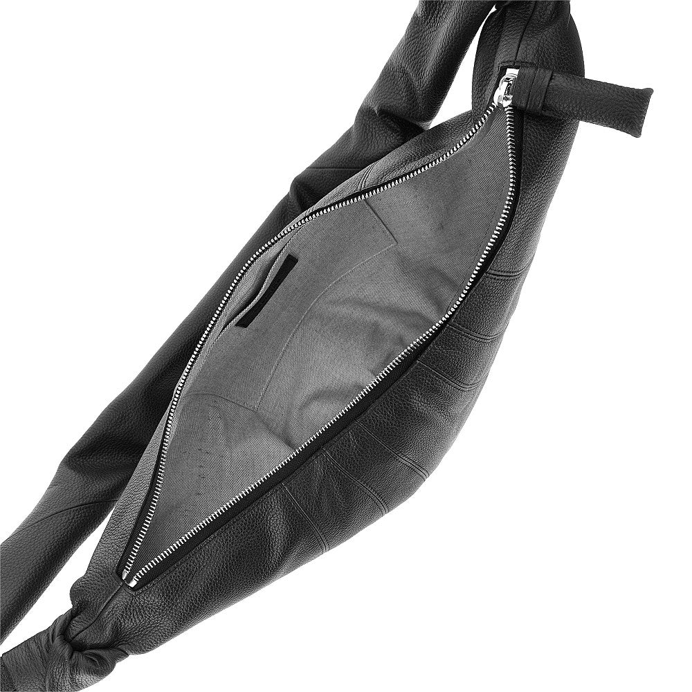 Grained leather medium 'Croissant' bag