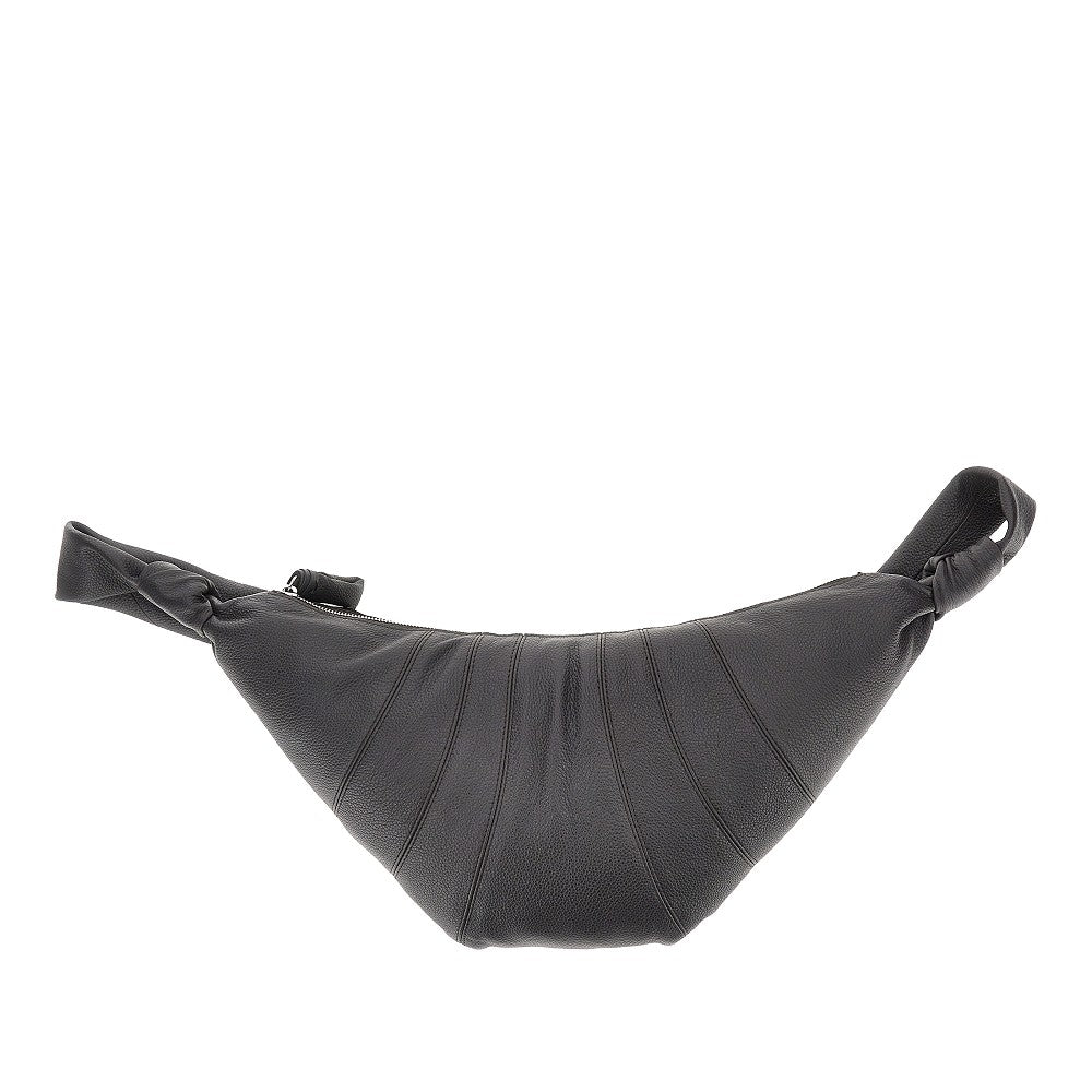 Grained leather medium 'Croissant' bag