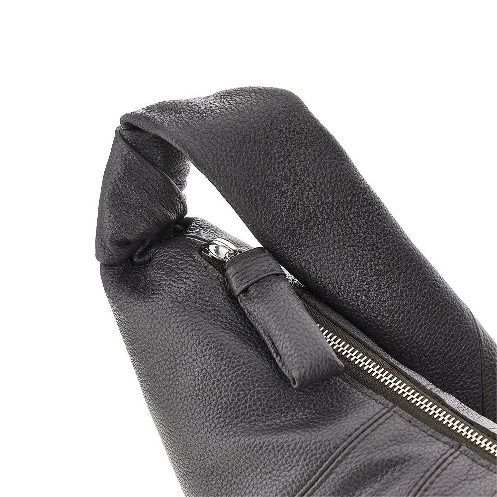 Grained leather medium 'Croissant' bag