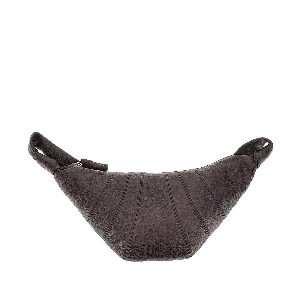 Grained leather medium 'Croissant' bag