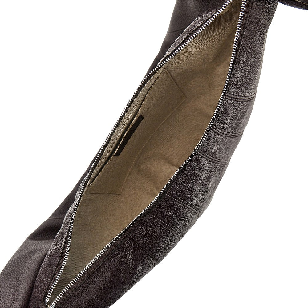 Grained leather medium 'Croissant' bag
