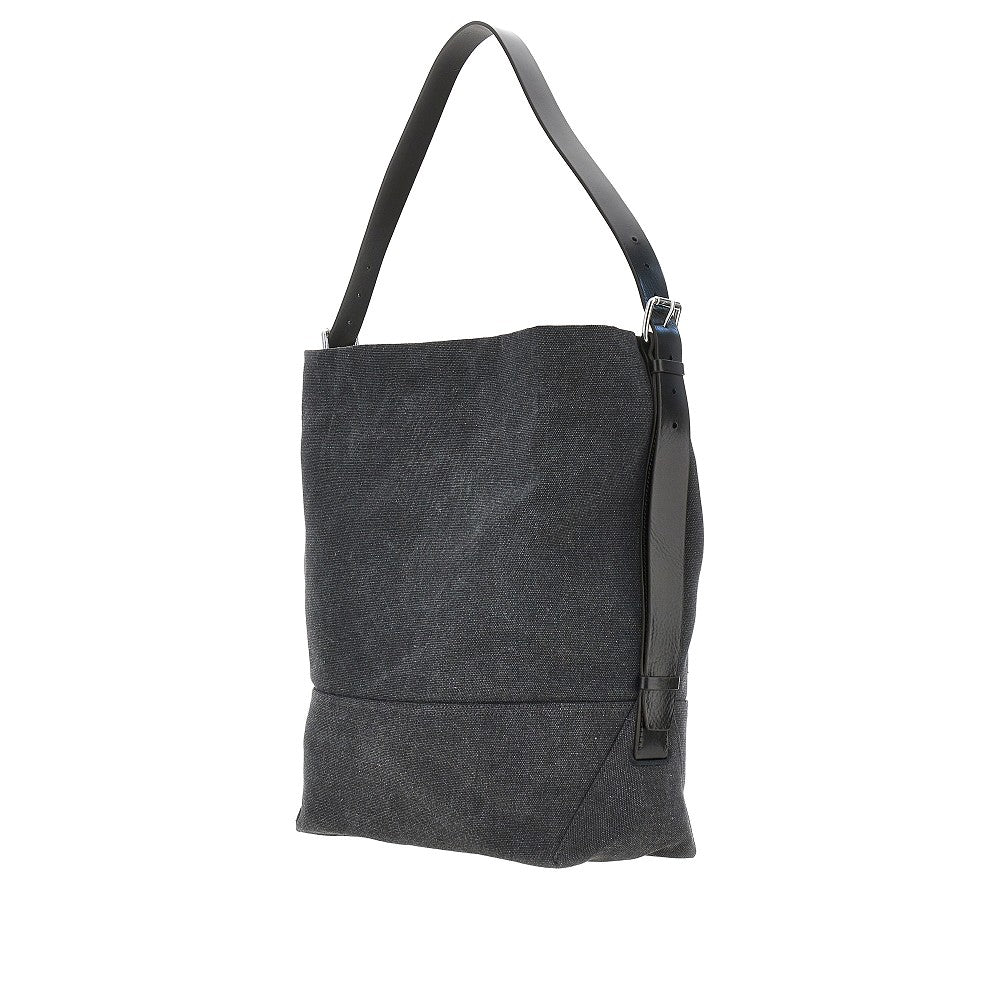 Canvas 'Belted' hobo bag