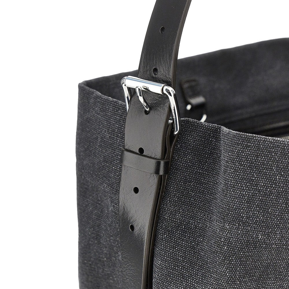 Canvas 'Belted' hobo bag