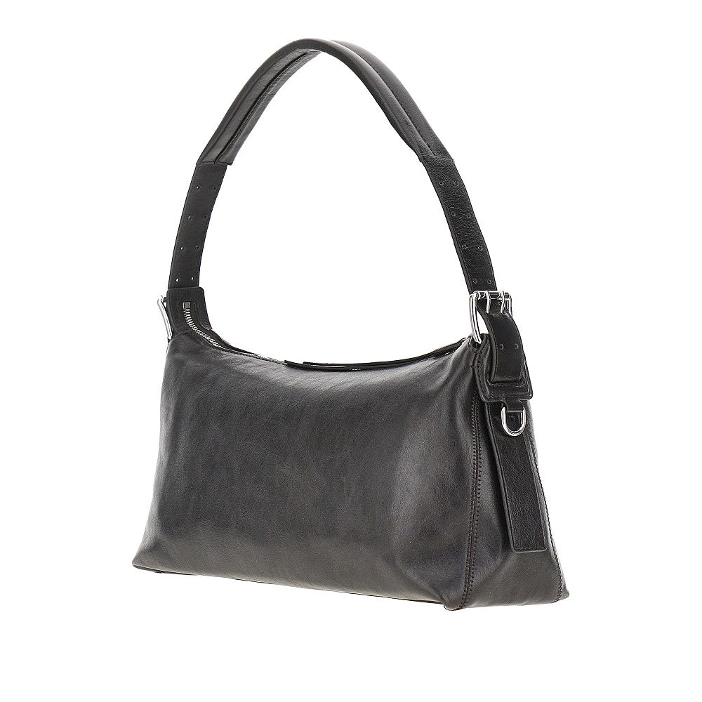 'Belted Baguette' leather shoulder bag