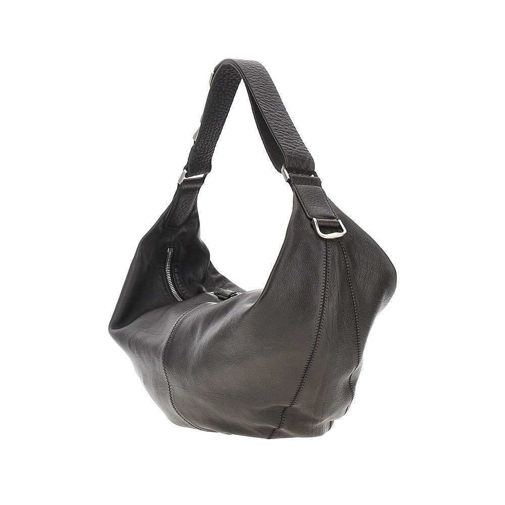 'Quiver Clip' grained leather bag