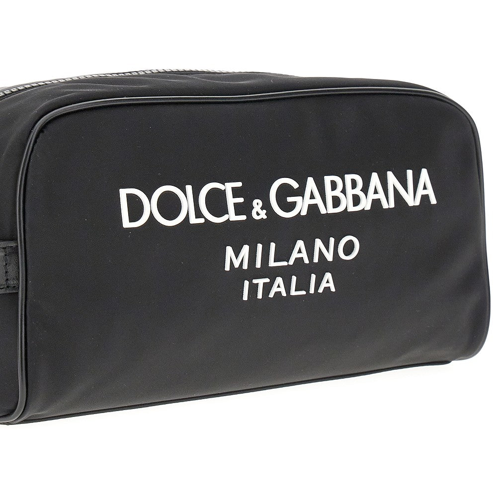 Beauty case in nylon con logo