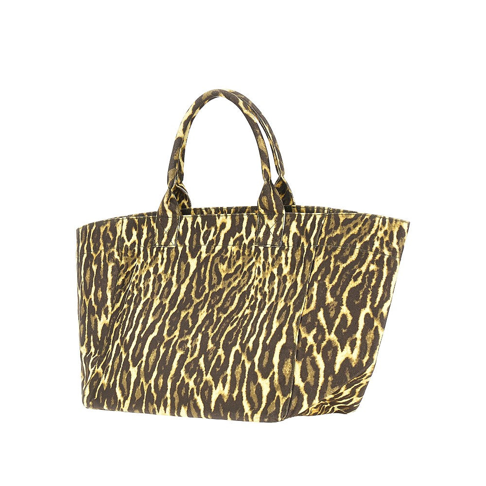 Tote bag XXL in tela leopardata