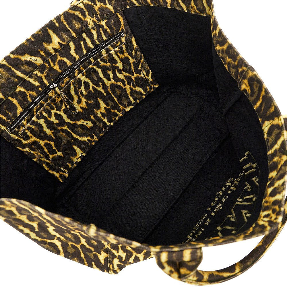 Tote bag XXL in tela leopardata