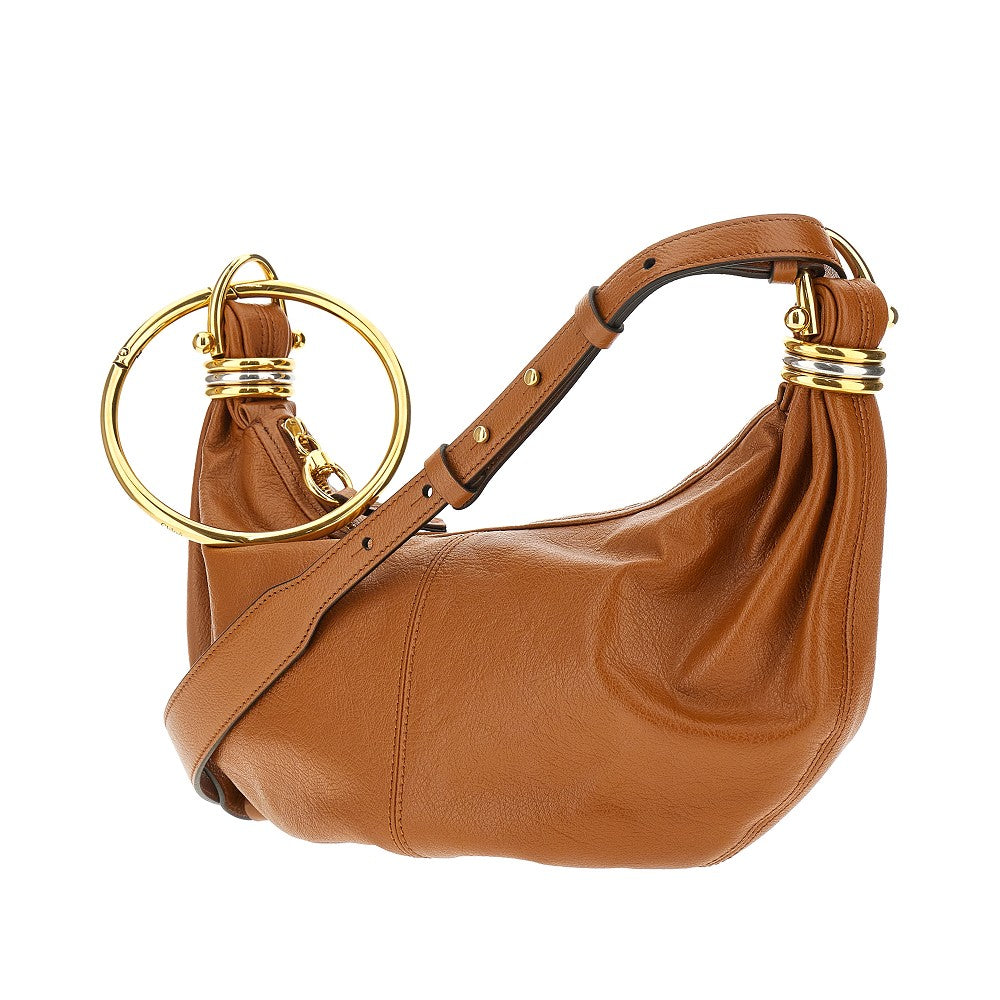 Grain leather small 'Bracelet Hobo' bag