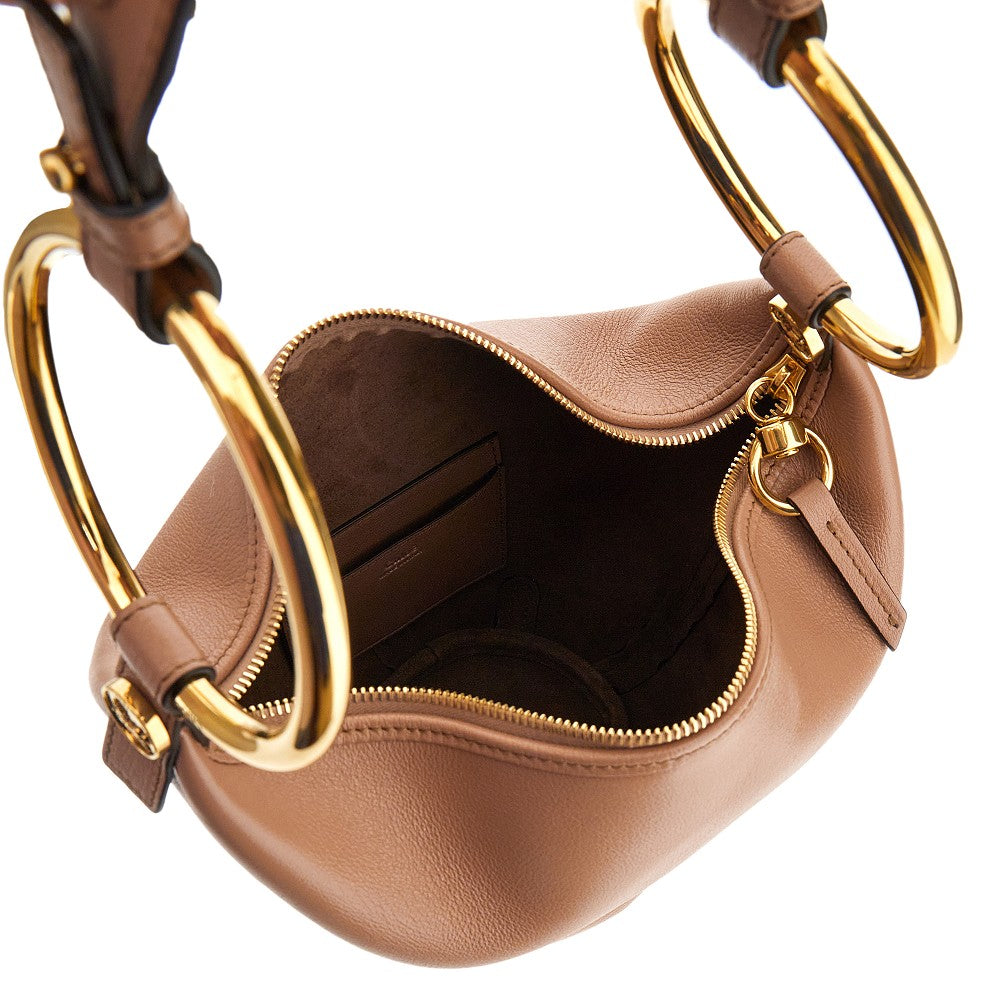 Leather small 'Bracelet' bag