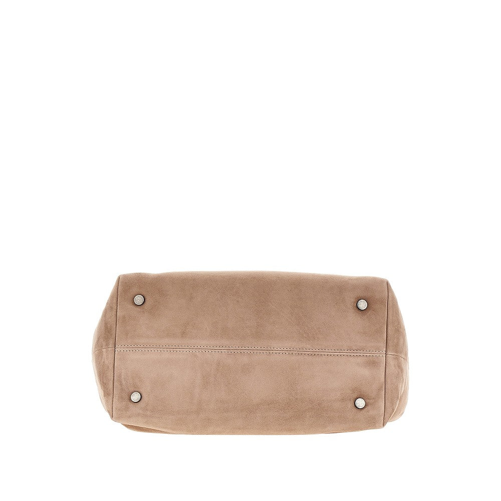 Borsa 'Galatea' media in pelle scamosciata