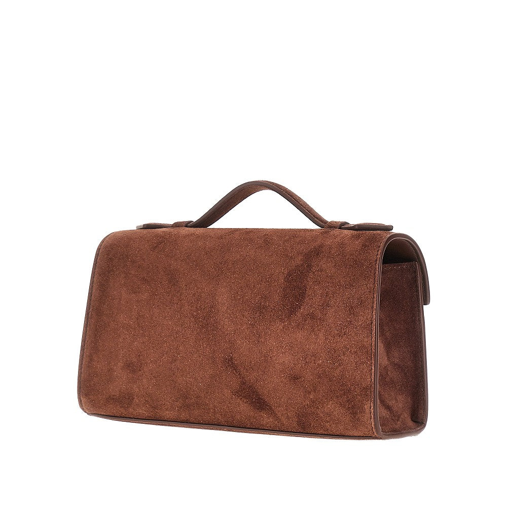 'Symmetry' suede leather clutch