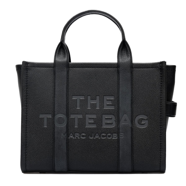 Leather medium tote bag