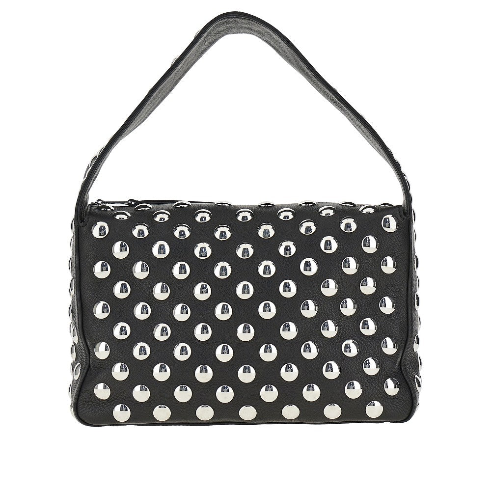 Borsa a spalla 'Elena' in pelle con borchie