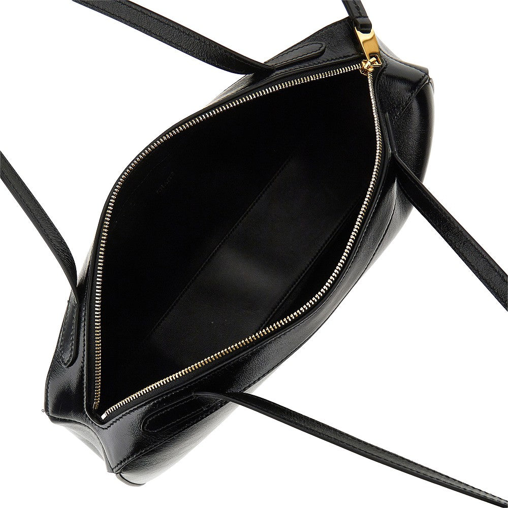 Small leather 'Lotus' tote bag
