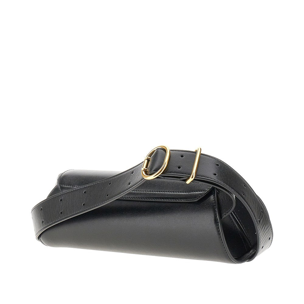 Leather small 'Cannolo' bag
