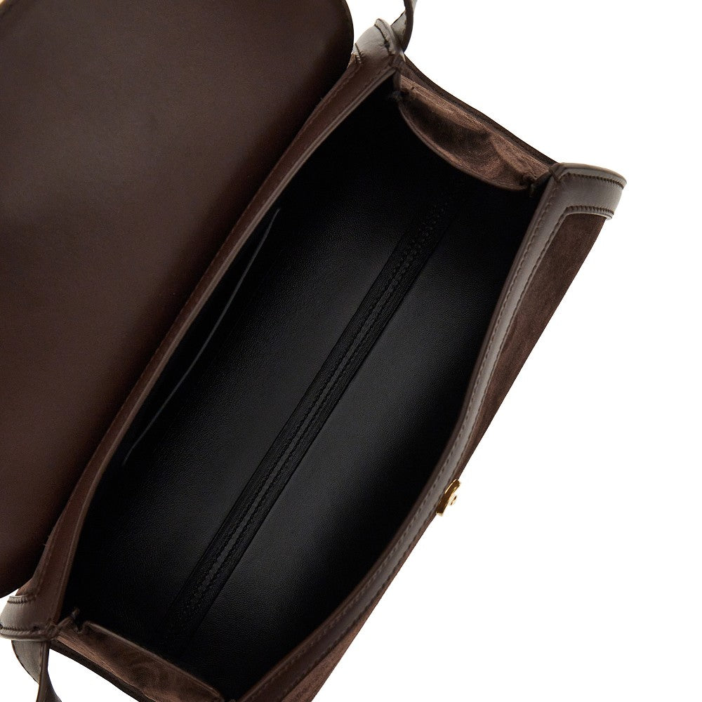 Borsa 'Cannolo' piccola in pelle scamsciata