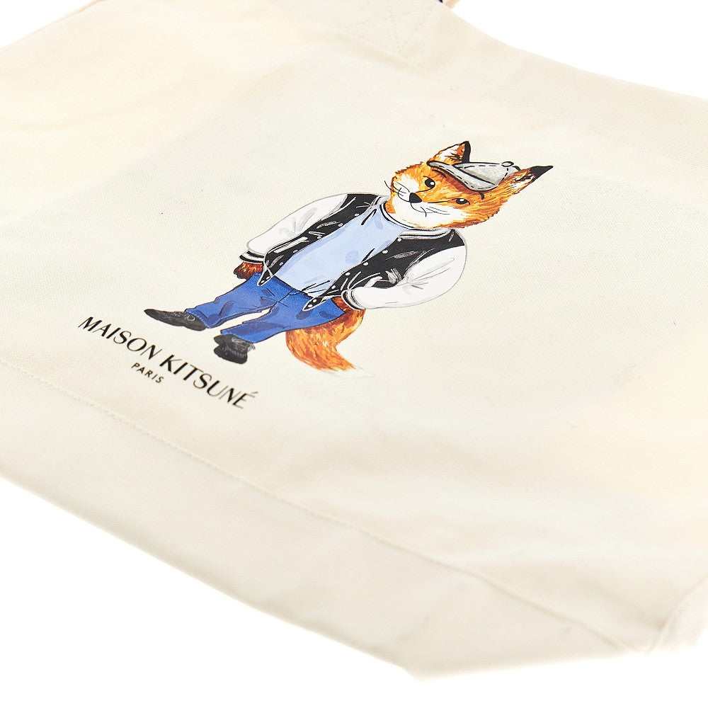 'Dressed Fox' cotton tote bag