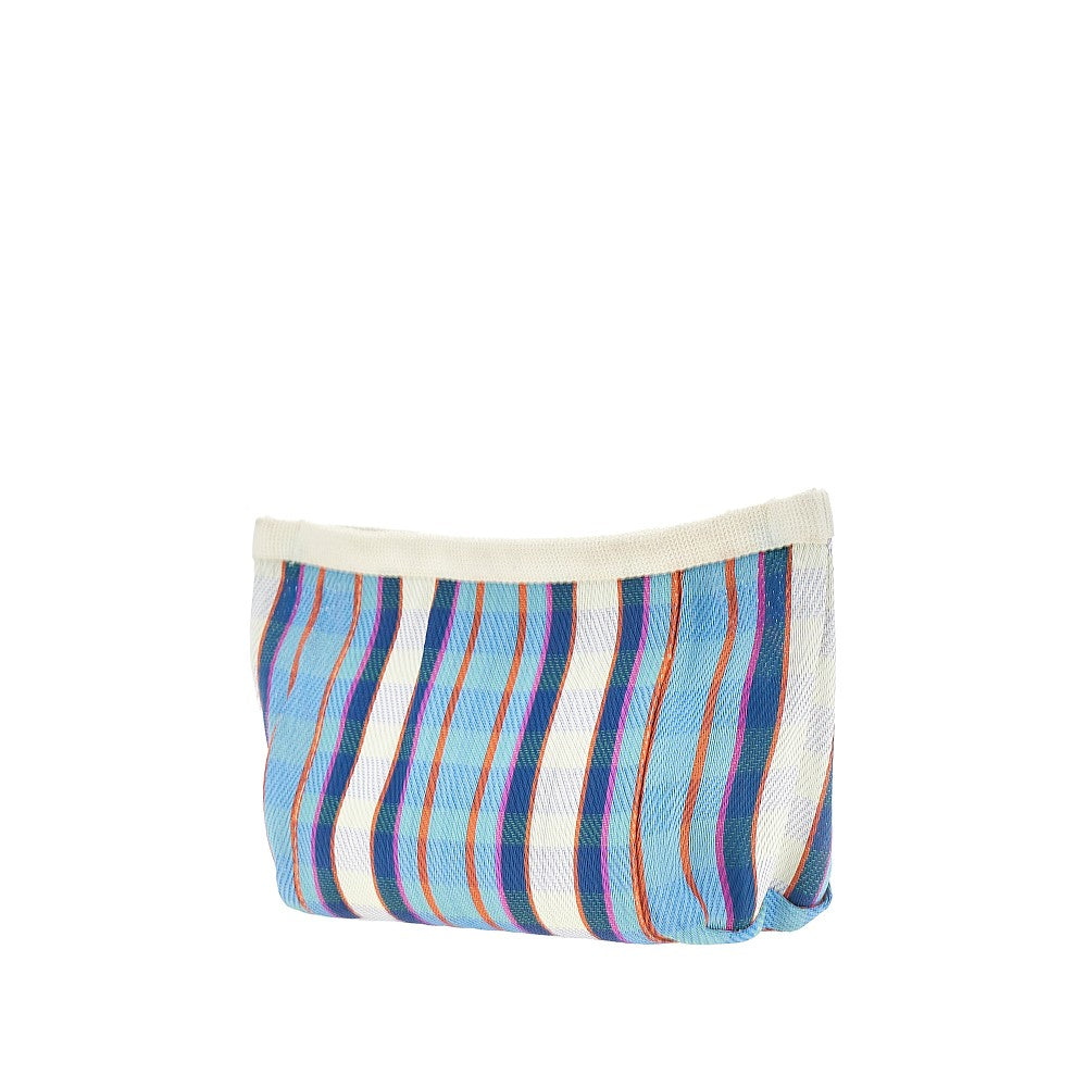 Pouch in nylon a quadri 'Powden'